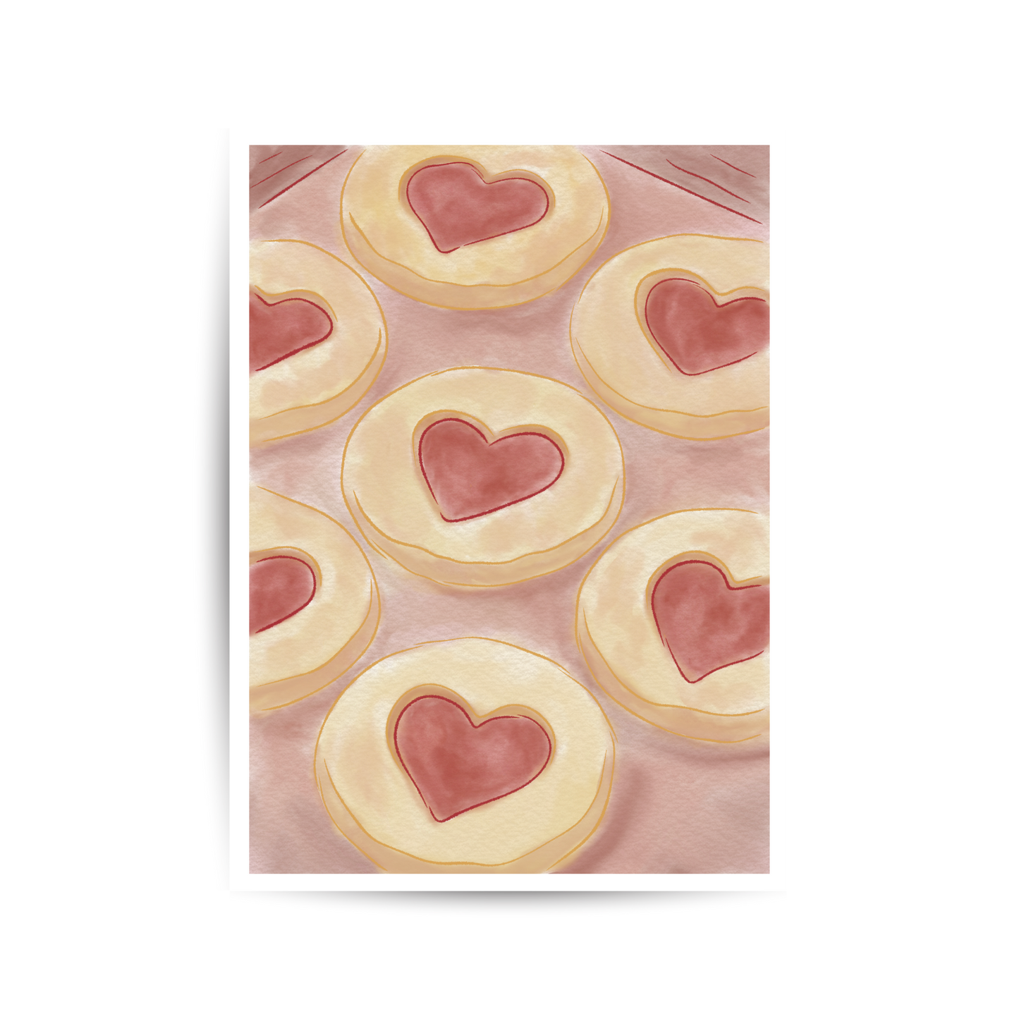 'love, baked' art print