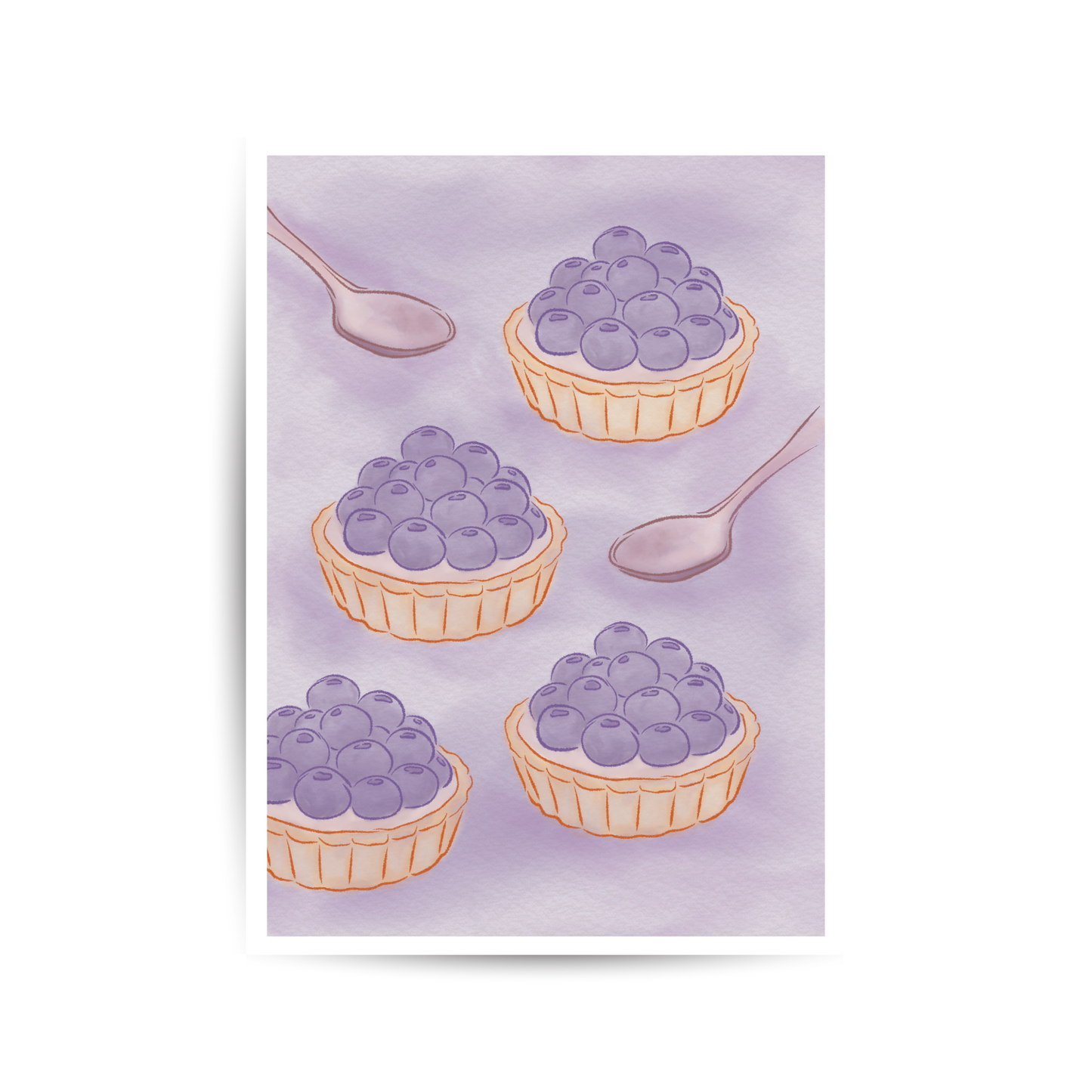 'blueberry tart' art print