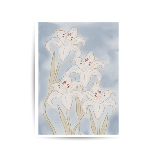 'lilies entwined' art print
