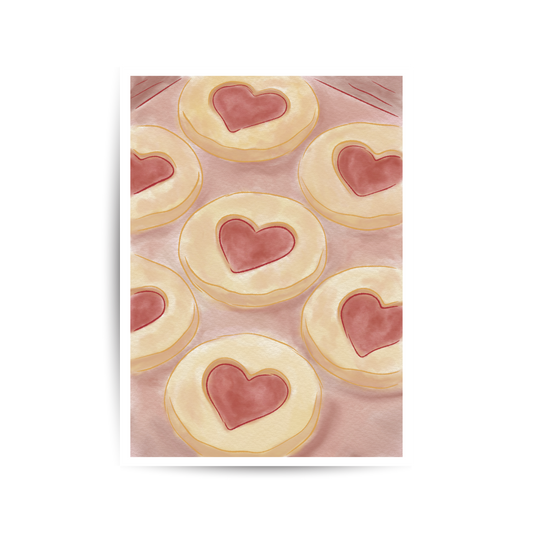 'love, baked' art print