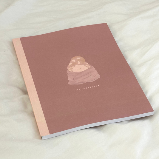 mauve & beige composition notebook