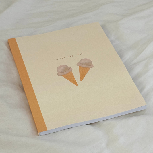 creamy color palette composition notebook