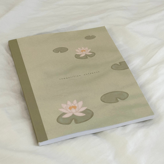 green leaf composition notebook