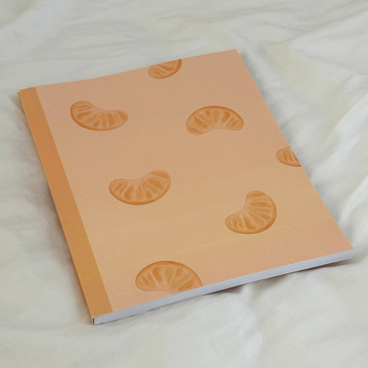 pastel orange composition notebook